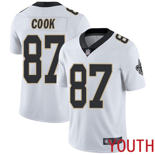 New Orleans Saints Limited White Youth Jared Cook Road Jersey NFL Football #87 Vapor Untouchable Jersey->youth nfl jersey->Youth Jersey